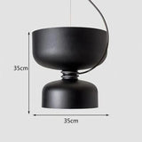 Dimension card for the black pendant 35 cm across and 35 cm tall