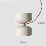 Dimension card for the cream pendant 28 cm across and 30 cm tall