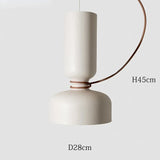 Dimension card for the tall cream pendant 28 cm across and 45 cm tall