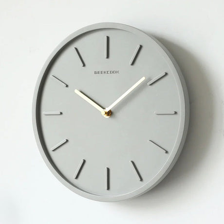 Fjordline Nordic Cement Wall Clock With Metal Pendant
