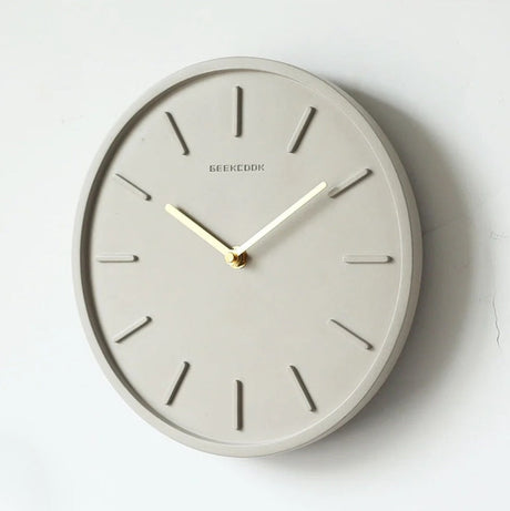 Fjordline Cement Clock – Metal Pendulum Design for Living Room