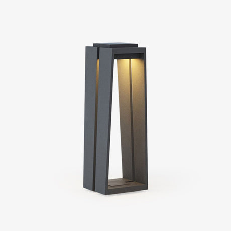 The open frame unlit at an angle showing the gap down each side