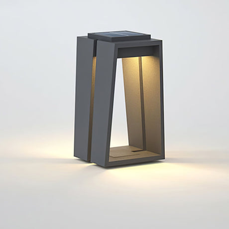 The solar cap across the top rail shown above the lit inner panel