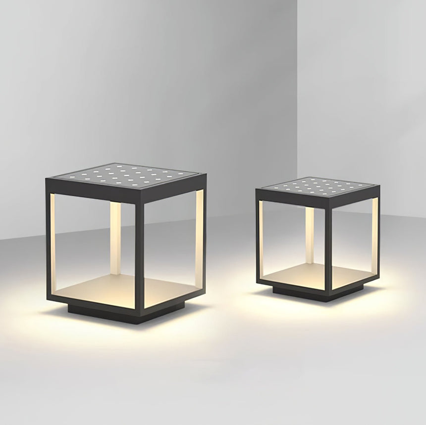 Two sizes of the frame seen together, the lid panel visible on each
