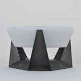 The dome and base seen three quarters on with the light spilling out