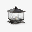 Pagoda roof lantern with a turned finial over ribbed clear glass panels