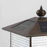 The pagoda roof seen from above, the solar cell set into the slope