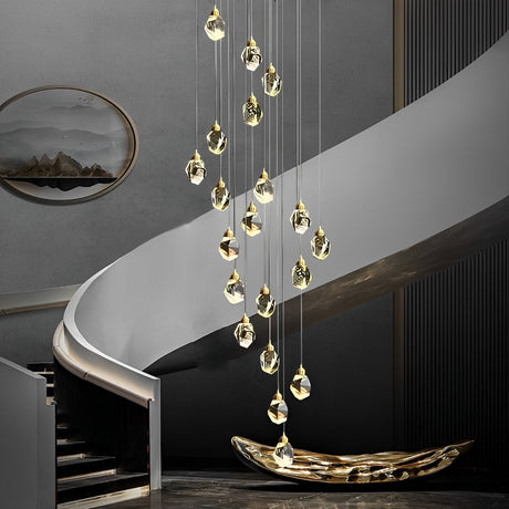 Crystal Chandelier Spiral Rope Length Detail View - OpalDwell