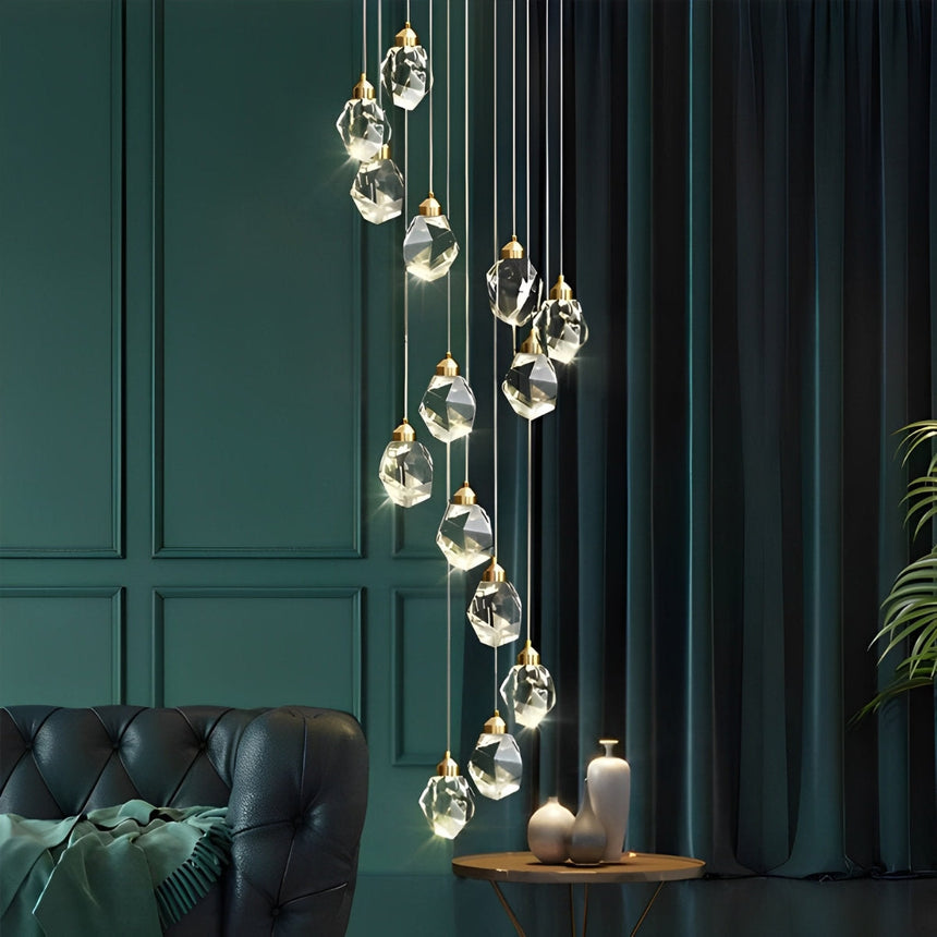 warm white led crystal chandelier