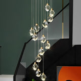 spiral crystal droplet pendant chandelier
