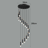 Twelve light version drawn with a 50 cm plate and a 200 cm drop marked