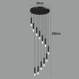 Eighteen light version drawn with a 50 cm plate and a 200 cm drop marked