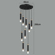 Nine light version drawn with a 40 cm plate and a 200 cm drop marked