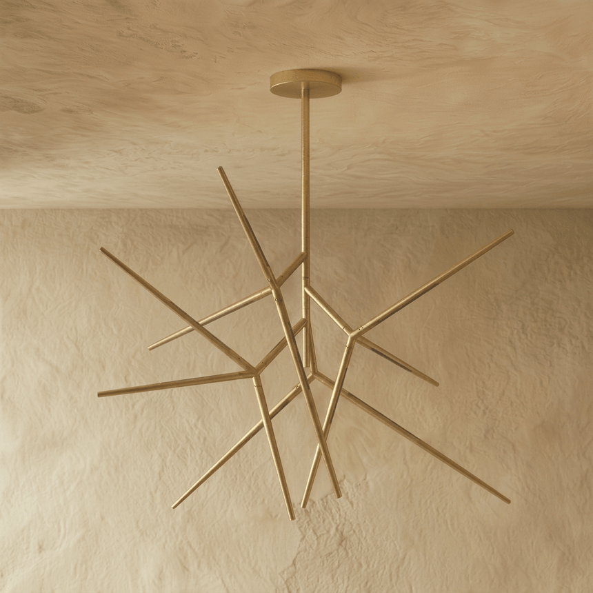 The gold fitting turned on its axis so the arms cross at different depths