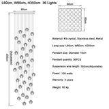 Thirty six light square version drawn at 80 by 80 cm with a 350 cm drop
