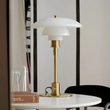 Frosted glass shade table lamp for living room