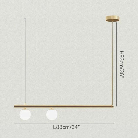 Two light version A drawn at 88 cm long with the 93 cm height marked