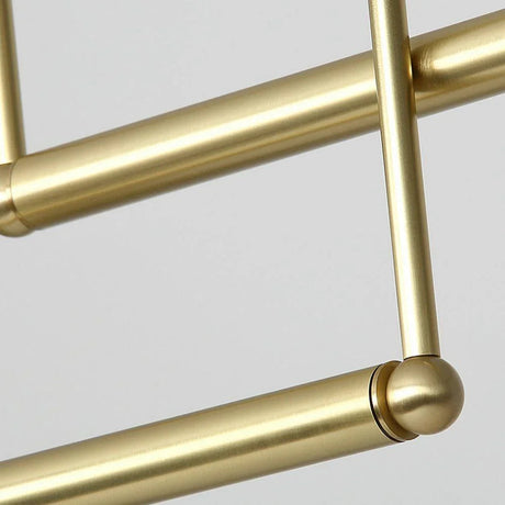 Close view of the brass joint that lets an arm swing to one side