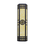 Front view of the unlit column, the round medallion centered between two bars