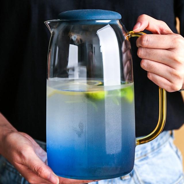 Glass pitcher set for everyday kitchen use