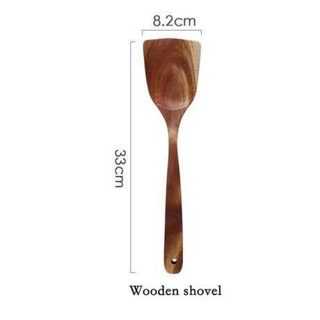Lightweight teak utensils for home chefs