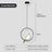 Metal Pendant Light LED Circular Ring Design