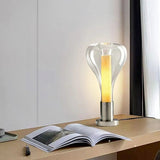 Glass Table Lamp with ambient lighting for office | OroDwell