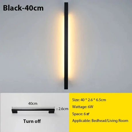 Slim Wall Lamp Neutral Color Temperature Option