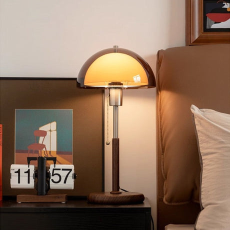 Vintage standing lamp brown acrylic finish