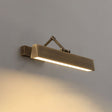 The bronze bar lit with the jointed arm folded back close to the wall plate