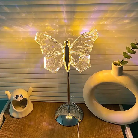 Crystal Butterfly Lamp Complete Product Display