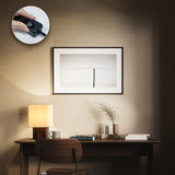 Wabi sabi table lamp on a console with the rotary switch shown close