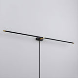 The black rod seen unlit, a thin bar crossing a small central hub