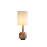 The light wood version of the walnut table lamp, front view