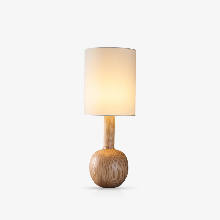 The light wood version of the lamp on a plain white ground