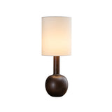 The walnut version lit against a plain pale ground
