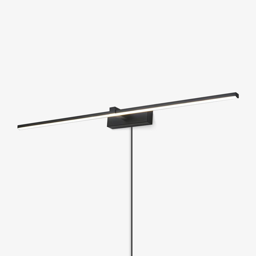 Flat dark bar on an offset block with the cord dropping straight down the wall