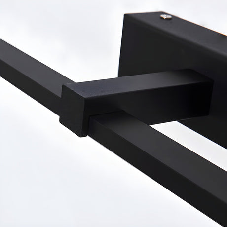 Close view of the offset block where the bar meets the wall plate
