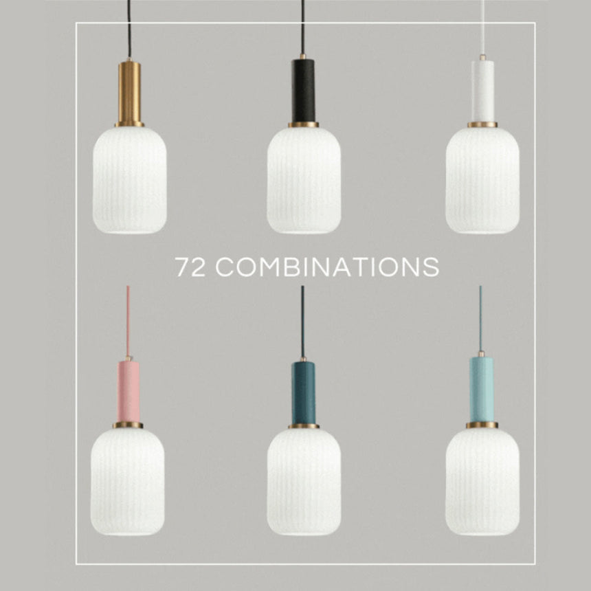 Fluted Glass Pendant Lamp for Modern Living Spaces