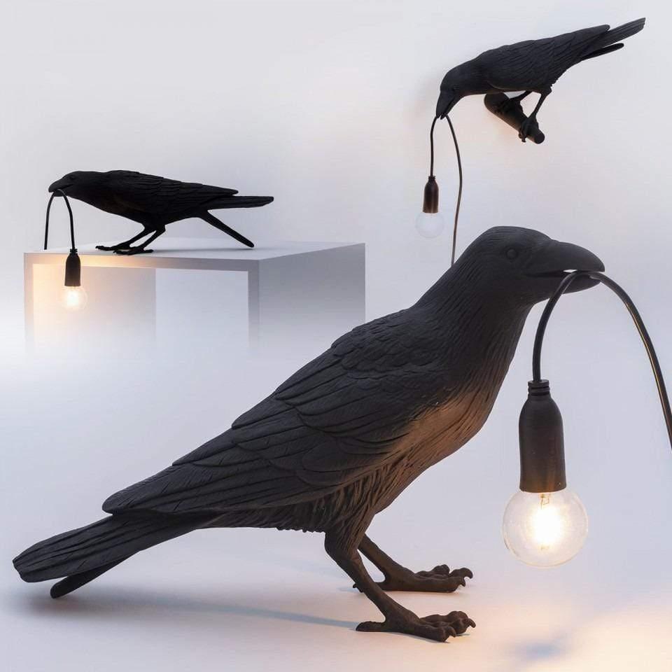 Raven Bird Table Lamp for Living Room