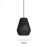 Dimension card for the 30 cm wicker dome in black