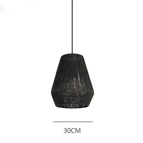 Dimension card for the 30 cm wicker dome in black