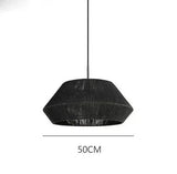 Dimension card for the 50 cm wicker dome in black