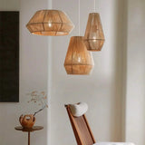 Woven wicker dome lit in a quiet corner of a room