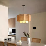 Natural wicker hanging lamp above a kitchen counter