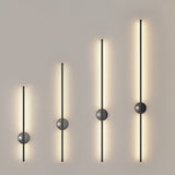 The four lengths lit in a row, each rod taller than the one beside it