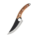OrionKoi Japanese Handmade Kitchen Knife blade edge close-up - OpalDwell