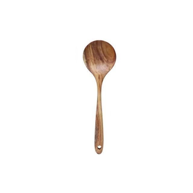 Teak Kitchen Tools Set For Home Chefs And Everyday Use - OpalDwell