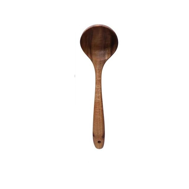 Individual Teak Kitchen Utensils Available In Full Set - OpalDwell