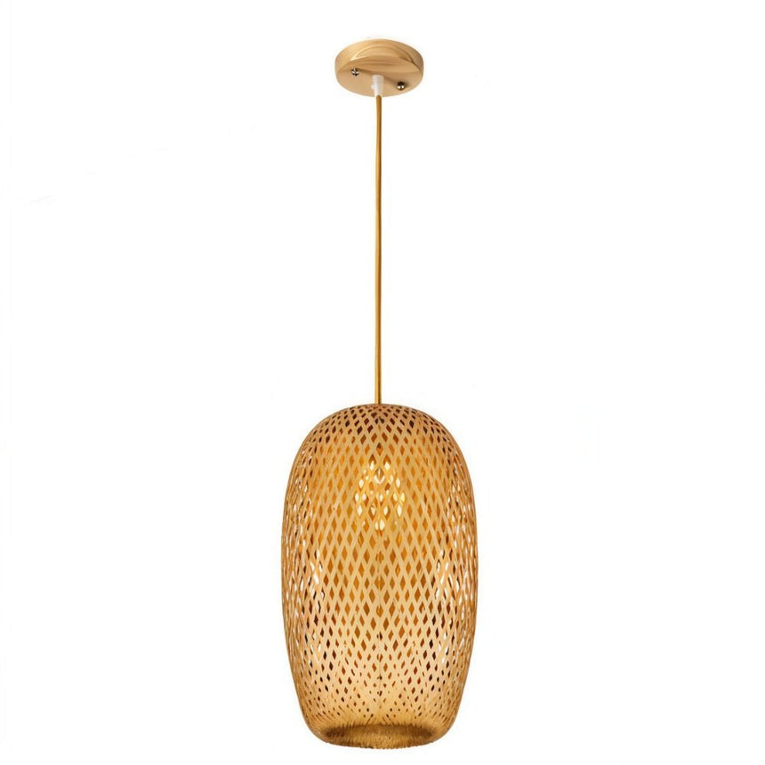 The tall cocoon shape seen alone, drawn in at the top and rounded below